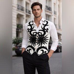 Vintage Gianfranco Ferré Embroidered Suit Vest